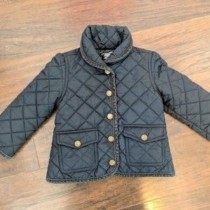 Girls Ralph Lauren Quilted Navy Blue Coat 24mths